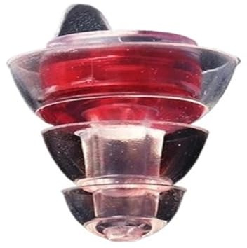 1 par de tapones de silicona suave para los oídos, reutilizables, profesionales, reducción de ruido para dormir (rojo)