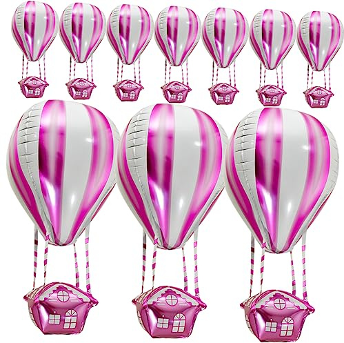 10 St Aluminiumfilmsballonger Luftballong Folieballonger Luftballongfolieballonger Luftballongdekor Luftballongballong Varmluftsballong Festgåvor Födelsedagsballonger