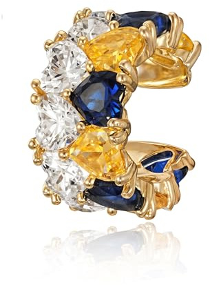 Jenosy Guld Öronmanschett för Dam, Icke-piercing, Öppen Wrap-Örhängen 14K Förgylld Zirkonia, Handgjord Smycke, Present för Kvinnor, medium, Mässing, Ingen ädelsten