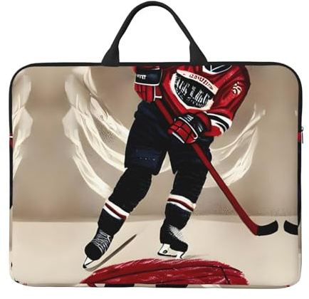 GUOLGP Sac léger et imperméable pour ordinateur portable Motif sports de hockey Pour l'école, le bureau, les voyages