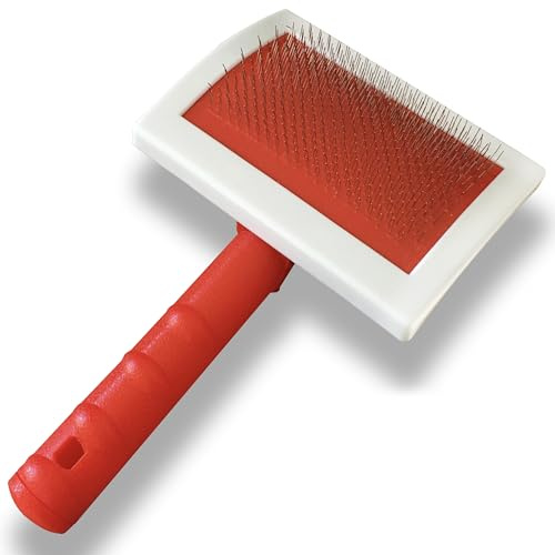 JUSPRO Sheepskin Rug Brush (Red, Large)
