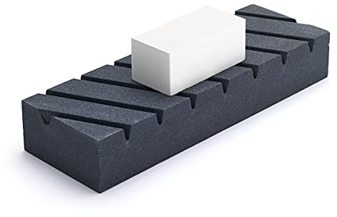 WEIMY Flattening Stone Set, Two Sharpening Stones Flattener, Grit 180 Black & 320 White Whetstone - Fixer with Grooves for Repair any wet stone