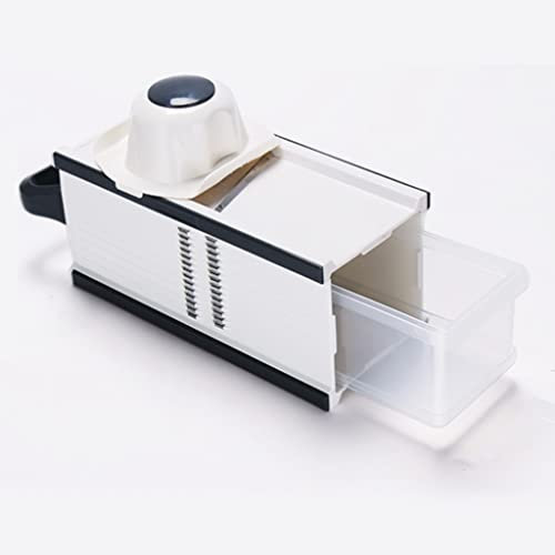 Efficiency Cheese Grater 4in1 with Hand Guard + Storage Multifunctional Convenient Home Cooking Tools Removable Planing Knife Save Time (Color : White)