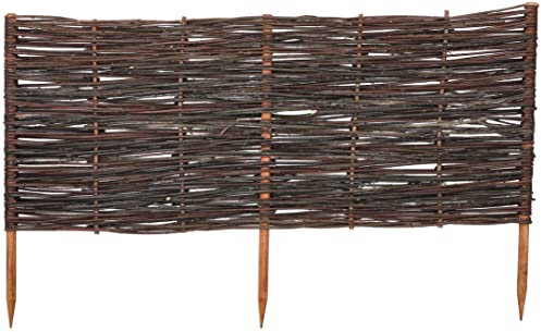 KOTARBAU® Beetbegrenzung aus Weide 100 x 40 cm Weidengeflecht Garten Beeteinfassung für Blumen und Gemüse Rasenkanten