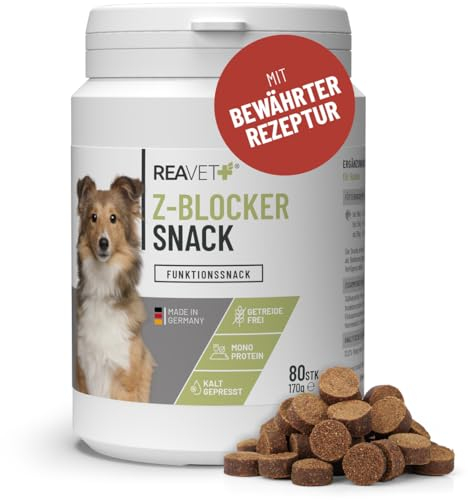 ReaVET Z-Blocker Snack (170g) Optimale Belohnung für Hunde in der Saison, für bis 3 Monate I Leckerlis Hund mit Schwarzkümmelöl, Zistrosenkraut & Kokosöl I Getreidefrei