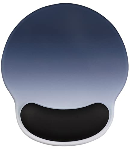 AOKSUNOVA Tapis de Souris en Gel Ergonomique avec Coussin en Gel et Repose-Poignet Noir | Tapis souris ergonomique en Lycra avec repose-poignet en mousse à mémoire de forme et base en caoutchouc.
