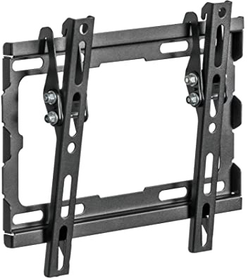 TV Wall Bracket for 23 to 43 inch LED, LCD, OLED Flat and Curved TV, Slim Design Tilt TV Wall Bracket with VESA 75x75mm-200x200mm, Holds Upto 45kg