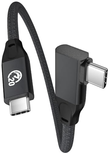 USB C auf USB C Kabel Kurz 20CM, Winkel USBC 3.2 Gen2x2 20Gbps Datenkabel