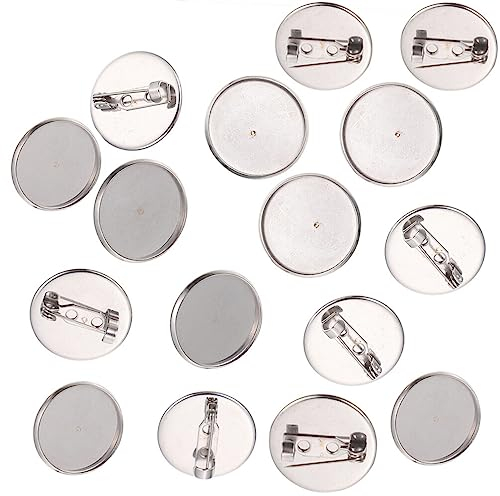 VILLCASE 20 Stücke Brosche Handwerk Für Stoff Breastpin Trays Lünette Einstellungen