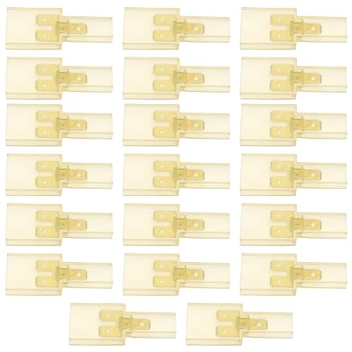 The Lord of the Tools 20 Sätze 6,3mm Flachstecker mit Isolierhülsen, DREI In-line Liegende 6,3mm Männlich Flachstecker Elektrisches Zubehör 52,5 X 21 X 7mm