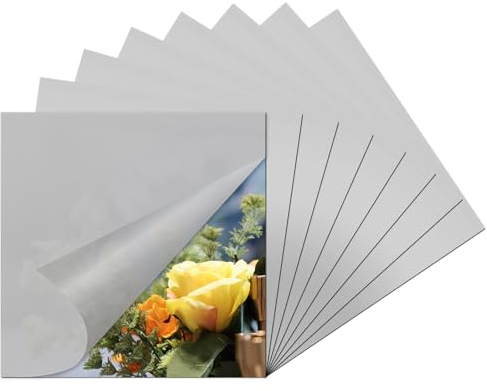 CINGHIA Selbstklebende Spiegel,Spiegelfliesen Selbstklebend,8 Stück Acryl Spiegel Rahmenlos,Klebespiegel für die Wand,Spiegel Zum Aufkleben 20x20cm,Spiegel Kleben für Badezimmer,Wohnzimmer