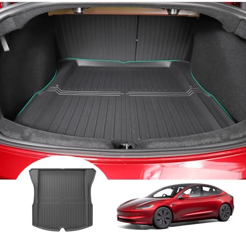 [Nuevo 2024] GAFAT Tesla Model 3 2024 2024 2025 Alfombrilla para Maletero, Fácil de Plegar, Model 3 Highland Alfombrilla TPE Todo Tipo de Clima, Borde Alto, Escaneo 3D Original, Fácil de Limpiar