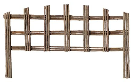 XLIHAWY Natural Woven Willow Edging, Landscape Edging Border, Decorative Rattan Weaving Garden Picket Fence For Lawn Edging Flower Bed, 13.77 Tall (Color : F, Size : 39.37x13.77in/3pcs)