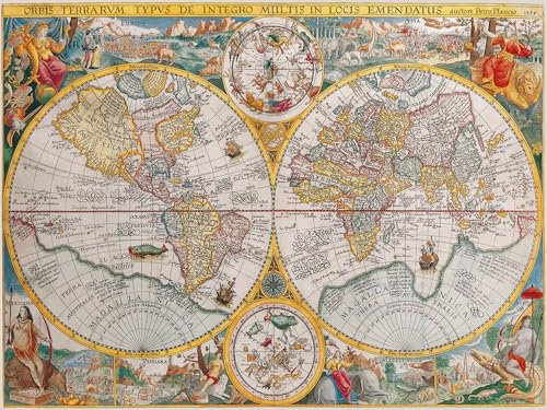 Ravensburger - Puzzle 1500 Pezzi Mappamondo Storico | Puzzle Per Adulti 1500 Pezzi | Puzzle Adulti Per Bambini Dai 14 Anni In Su | Regalo Compleanno Per Bambini Dai 14 Anni In Su | Misure 80x60cm