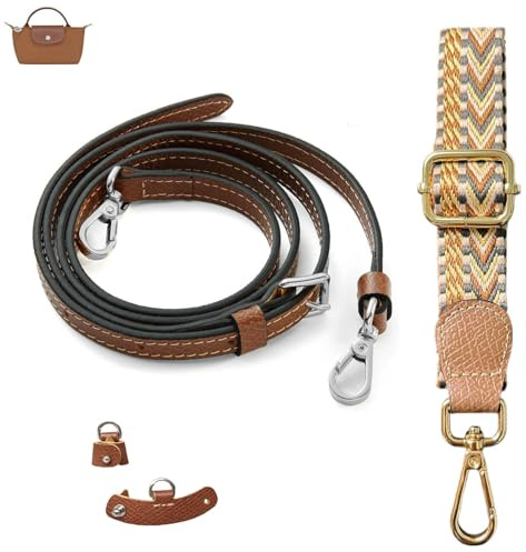Senral Schulterriemen aus Leder für Minitaschen,Taschengurte,Marineblau,Marshmallow,Burgund,Cognac,Rot,Schwarz Gurt Mit Umrüstsatz,Long Champ Schulterriemen
