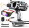 Portable Welder Machine 220V with Auto Darking Goggles: Handheld Welder IGBT Inverter ARC Welding Gun, 5 Variable Current Adjustment for 3/32-1/8 Rods and DIY, Professional Use Stick Welder (Grey)
