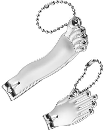 Set Tagliaunghie,2 Confezioni Tagliaunghie in Acciaio Inox,Taglia Unghie Divertente a Forma di Mano a Forma di Piede,Nail Clipper per Dita dei Piedi e Unghie Delle Mani per Uomini e Donne