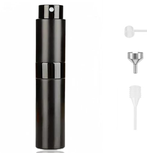 RUZAR Perfume Atomiser, Pocket Perfume Travel Bottle, 8ML Refillable Perfume Spray Bottle Easy to Refill Empty Atomiser for Purse, Handbag, Pocket and Luggage