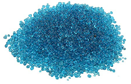 OKOVO Pietre di Vetro Blu Mare, Ciottoli di Vetro Marino Irregolari, Perle di Vetro Marino Cristalli Pietre Decorative Ciottoli di Fiume per Acquario Vaso di Fiori Paesaggistica