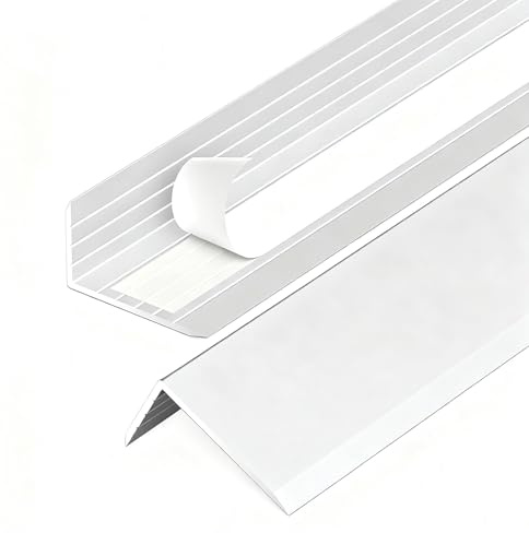 L-Profil Ausgleichsprofil Übergangsleiste, Aluminium Bodenübergangsleisten für Türöffnungen, Rutschfester Böden Übergangsleiste, Für Fliesen, Laminat, Holzböden(Silver,L90 x W1.4 cm)