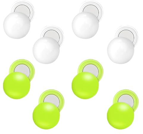 8 imanes para dorsales, blancos, verdes, soportes para dorsales, fijación para dorsales, clip de fijación para dorsales, equipamiento para correr, aptos para dorsales, pañuelos u otras piezas pequeñas