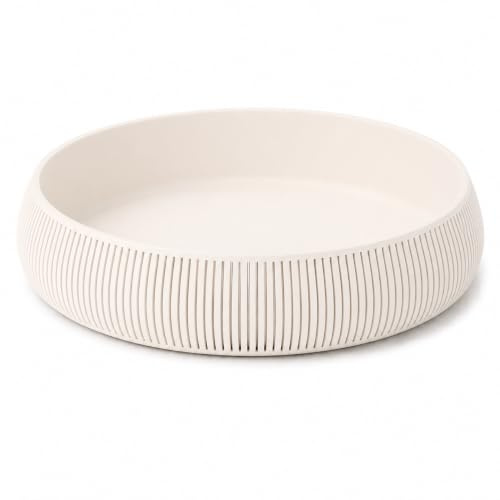 dreideko Japandi Allzweckschale Ø 17,5 cm – Moderne Organizer Schale aus PLA Matte – Runde Dekoschale im Scandi Design für Schlüssel, Schmuck, Büro & Wohnaccessoires (hellbeige)