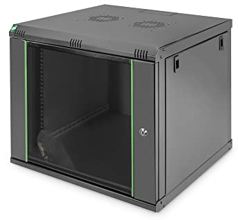 DIGITUS DN-19 09-U-EC-SW Boîtier Mural 19 (l x H x P) 600 x 474 x 450 mm 9 UH Noir (RAL 9005)