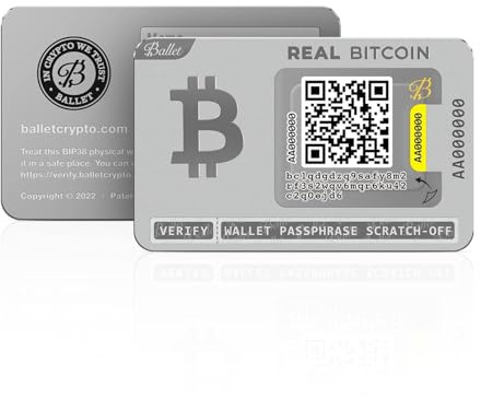 Ballet REAL Bitcoin – Billetera Fría Física de Acero Inoxidable | Almacenamiento 100% Offline | Sin Batería, Bluetooth ni Frase Semilla