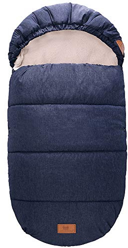 Miracle Baby Sacco Nanna Termico Invernale per Passeggino, Copertura Impermeabile Antivento Antifreddo Staccabile, Ispessito e Velluto, Blue