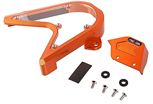 Klare Kettenradabdeckung Vorne für Motorrad Kettenschutz Verkleidungsornamente aus Aluminium für 790 Duke 2018-2020 für 890 Duke R 2020 (Orange)