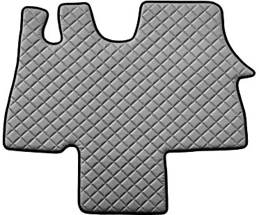 F-CORE Volle Deckung Fußmatten Van für Citroen Jumper I 03.02-04.06 FIAT DUCATO II 03.02-12.06 Peugeot Boxer I 03.02-04.06 Facelift Sitz 1+1 GRAU