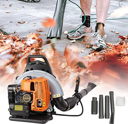 awolsrgiop 65CC Benzinrucksack-Blattgebläse, 2-Takt 2700W Rucksack Benzin Laubgebläser Benzin Laubbläser rückentragbar, Garten Kehren Laub Bläser Rückenlaubbläser Bläser