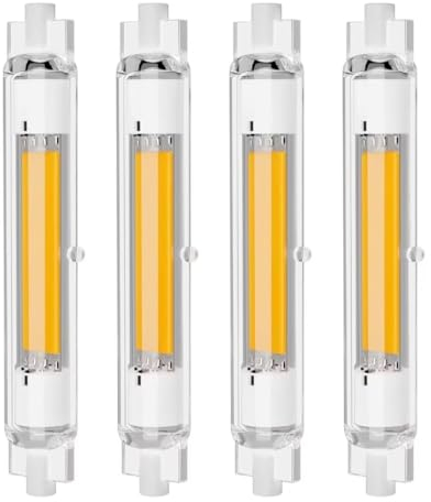 EIMOPE R7S LED 118mm 30w Dimmbar Glühbirne Lampen, Neutralweiß 4000K 3000LM, R7S LED 118mm 30W ersatz für 200w 300w Halogenlampen, Kein Flackern, 360°Abstrahlwinkel LED Stab, 4er Pack