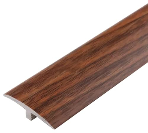 Yoeoefuo PVC-Holzimitation T-Form Bodenübergangsprofil 2 Stücke Dekorative Zierleiste 90cm Nahtlose Verbindungsleisten Kantenleisten Türschwelle Übergangsschiene