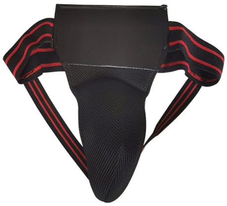 Remingtape Djupskydd för boxning, taekwondo, kickboxning, för kampsportträning, män suspensorium, magskydd, hållbart, lätt att använda, svart