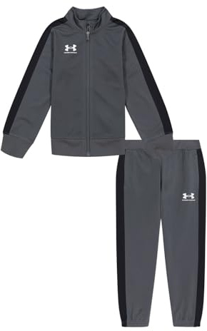 Under Armour Boys Knit Track Suit Infant Pants Bottoms Grey/Black 5-6 Years
