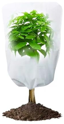 1 Pezzi Cappuccio Protezione Piante,Telo per Piante Inverno Antigelo,Telo Tessuto Non Tessuto per Piante Copri Piante Inverno Esterno,Protezione Invernale Piante con Cerniera e Coulisse-80 x 100cm