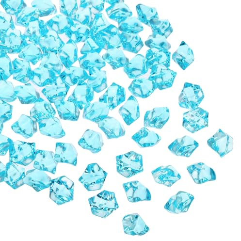 sourcing map 2500 piedras de hielo falsas de acrílico azul brillante, piedras preciosas, deslumbrantes diamantes falsos para rellenar jarrones