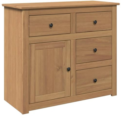 HEFZGDB Sideboard mit Schubladen Panama 93x40x80 cm Massivholz Kiefer Beistellschrank Küche Barschrank Küchenschränke Vorratsschrank Küche für Küche Dessert Shop Café Speisesaal