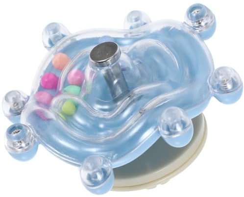 Abaodam Juguete Giratorio Masticable para Loros Juguete De Fly Disc para Pájaros Accesorio De Jaula para Loros Interactivo Sonajero para Divertido para Masticar Jaula