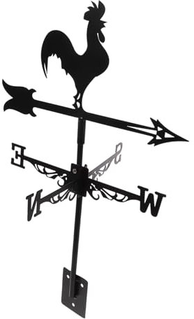GAROZATION Girouette De Jardin Décorative Indicateur De Direction du Vent avec Design De Coq pour Cour Et Toit Accessoire Et Résistant Aux Intempéries