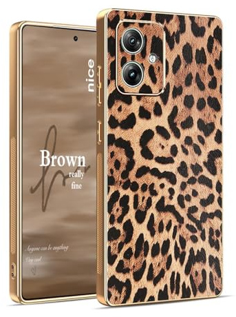 YUEQIAN Funda para Motorola Moto G54 5G, Carcasa Clásica de Cuero con Estampado de Leopardo y Guepardo, Antigolpes Anti-rasguños Silicona TPU Suave Case para Niñas. Leopardo