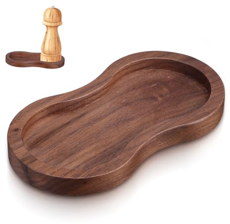 VALICLUD Organisateur Bois Élégant Formes pour Bureau et Cuisine Support pour Bouteilles Huile et Vinaigre Plateau de Rangement Compact et Robuste