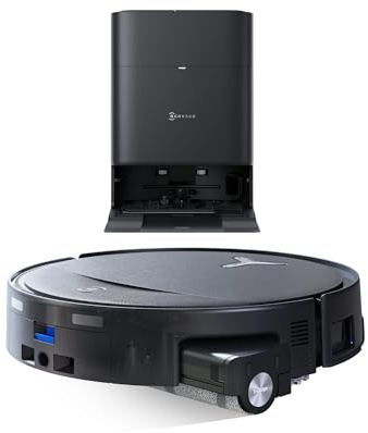 ECOVACS DEEBOT T80S Omni Robot Aspirateur Laveur, 24 800 Pa, OZMO Roller 2.0, ZeroTangle 3.0, Triple Lift, Lavage Patin 40 à 75 °C, Séchage à l'Air Chaud, Noir