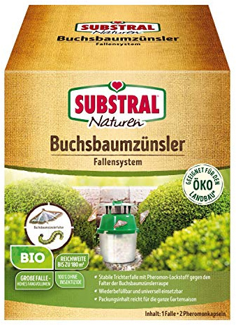 Substral Naturen Bio Buchsbaumzünsler Falle zur Befallskontrolle, insektizidfrei, mit Pheromon Lockstoff, wirkt 6 Monate