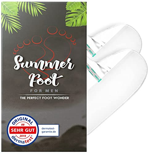 Summer Foot For Men Mascarilla para pies de primera calidad para eliminar las callosidades I Pies suaves y blandos tras una sola aplicación I Dermatológicamente probado (2 piezas [paquete de 1])