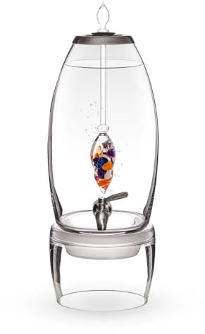 VitaJuwel Grande AYURVEDA | Wasserspender mit Milchopal, Amethyst, Bergkristall, Lapislazuli, Granat, Karneol, Orangencalcit