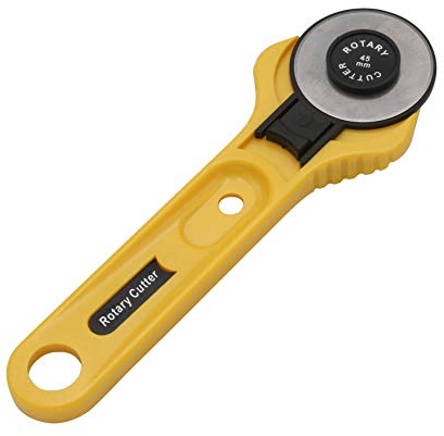 Allwin Rollschneider 45mm, Rotary Blade für Papier, Stoff, Leder, mit integrierter Schutzfunktion