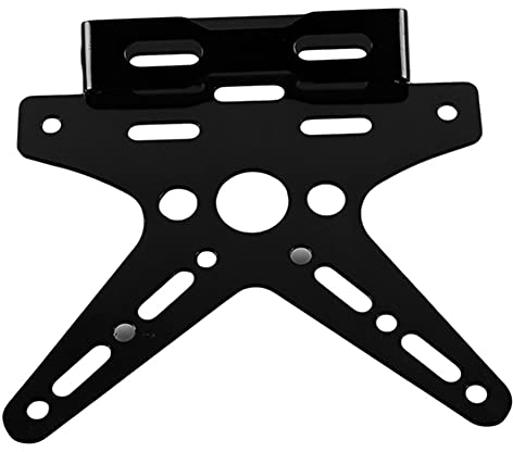 Portatarga Universale per Moto, Staffa di Montaggio Targa Staffa Regolabile in Lega di Alluminio per Telaio Targa per Moto Adatto per Accessori per la Modifica del Motociclo del Veicolo Elettrico