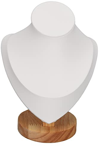 BFYDOAA Halsketten-Display-Halter, Schmuckbüste, Schaufensterpuppe, Halskette, Kette, Büste, Schmuckständer für Einzelhandelsgeschäfte und Messen(Weiß)